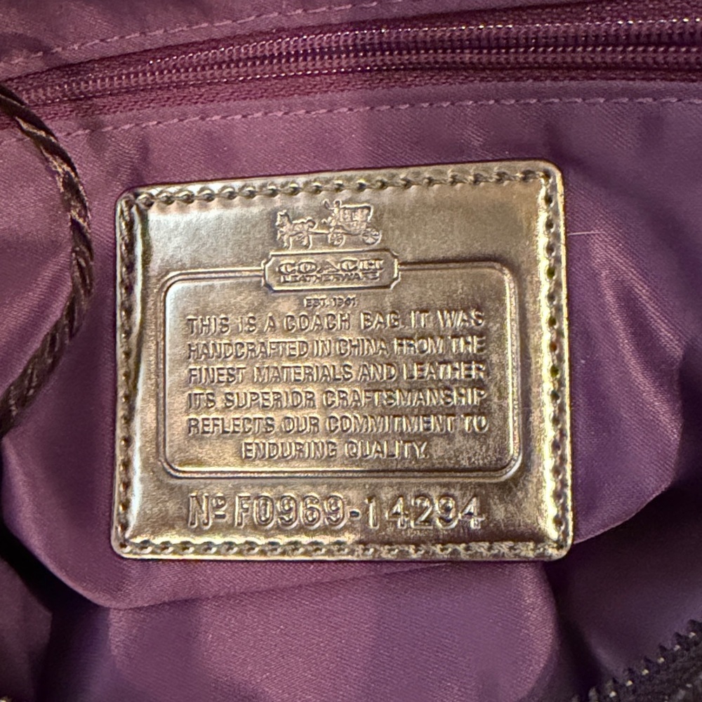 Coach Rich Purple Shoulder Bag - Picture 6 of 7